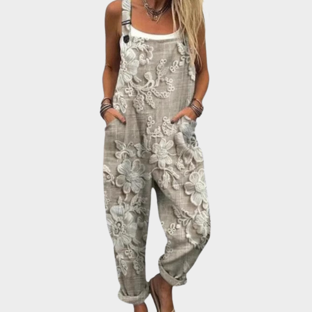 Overol Estampado Gris