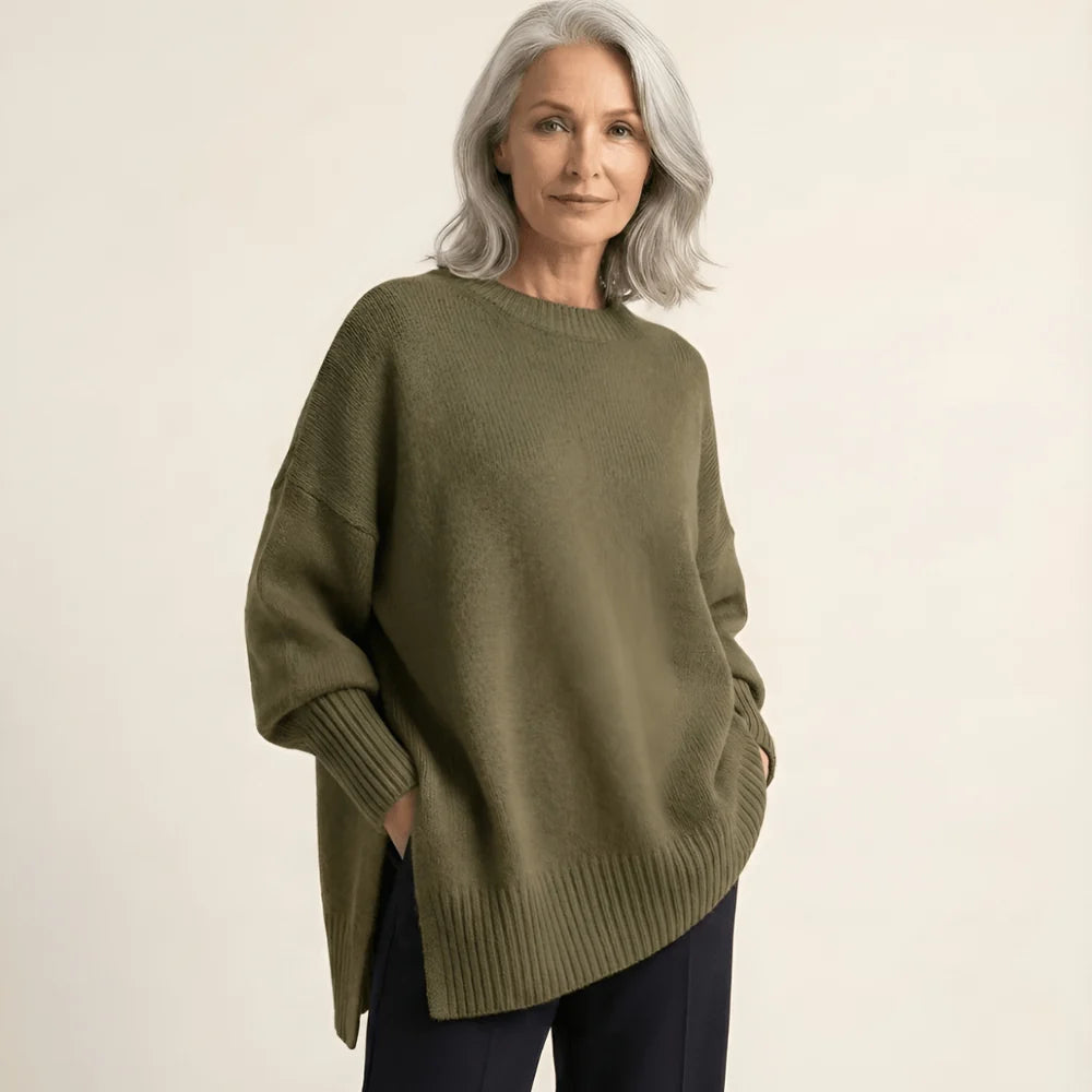 Livia I Elegante jersey con bajo asimétrico