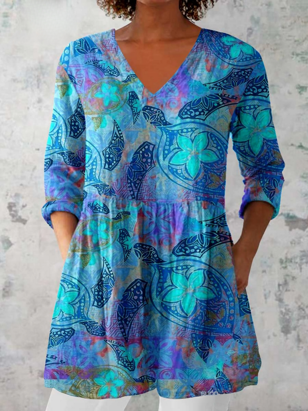 Julieta | Blusa Larga con Cuello en V