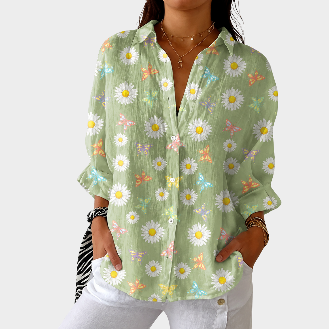 Germaine | Blusa Estampada Colorida Liviana