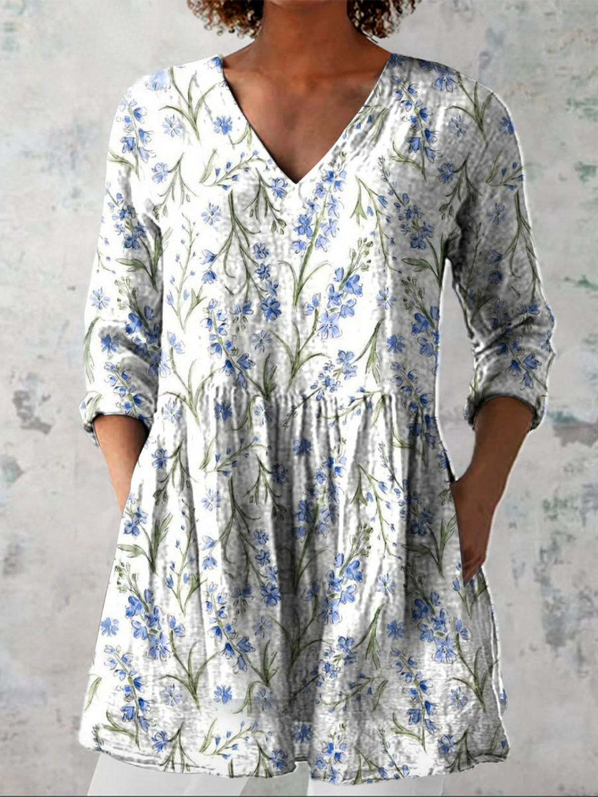 Juana | Blusa Larga con Cuello en V