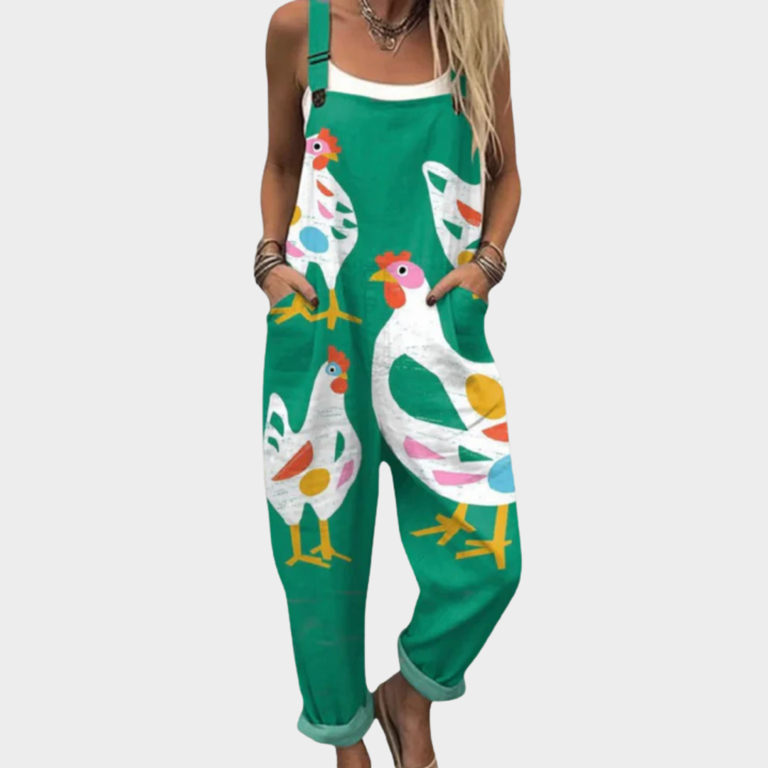 Overol Estampado Verde