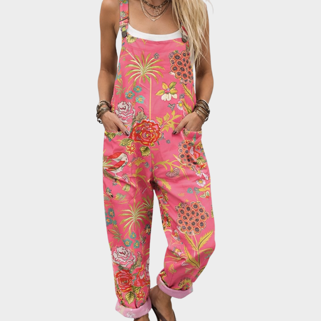 Overol Estampado Rosado