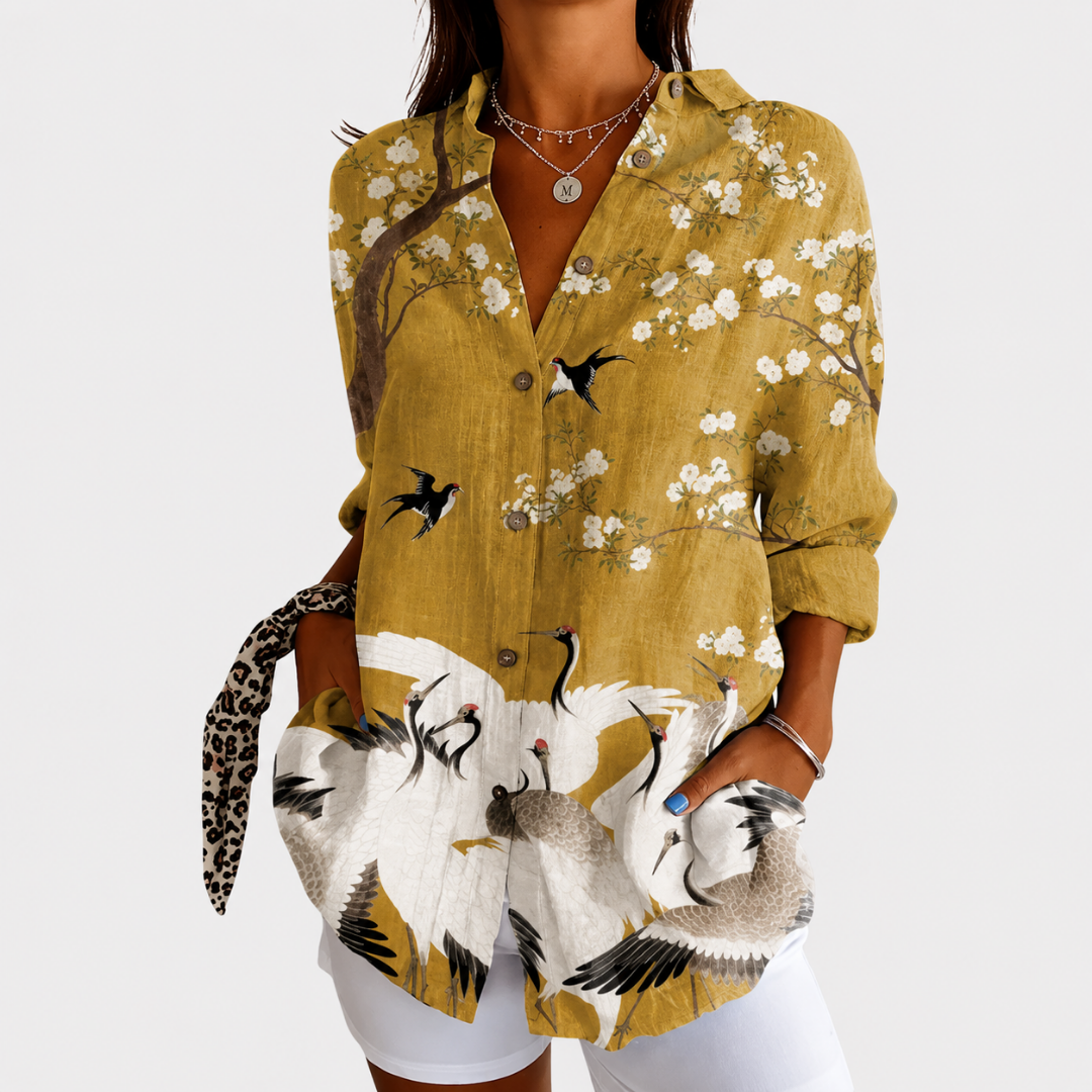 Françoise | Blusa Fresca Estampada de Colores
