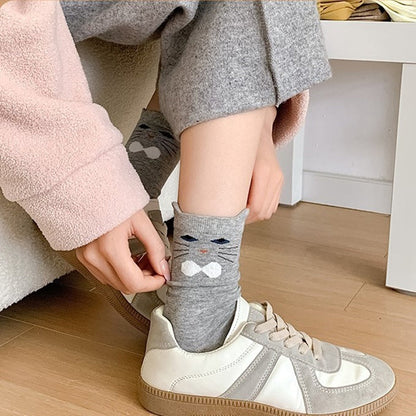Medias Informales con Diseño de Gato