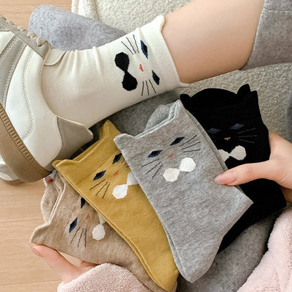 Medias Informales con Diseño de Gato