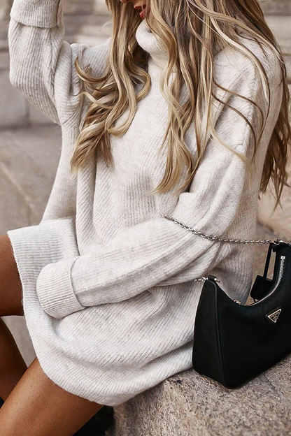 Sweater Pres largo de punto tejido