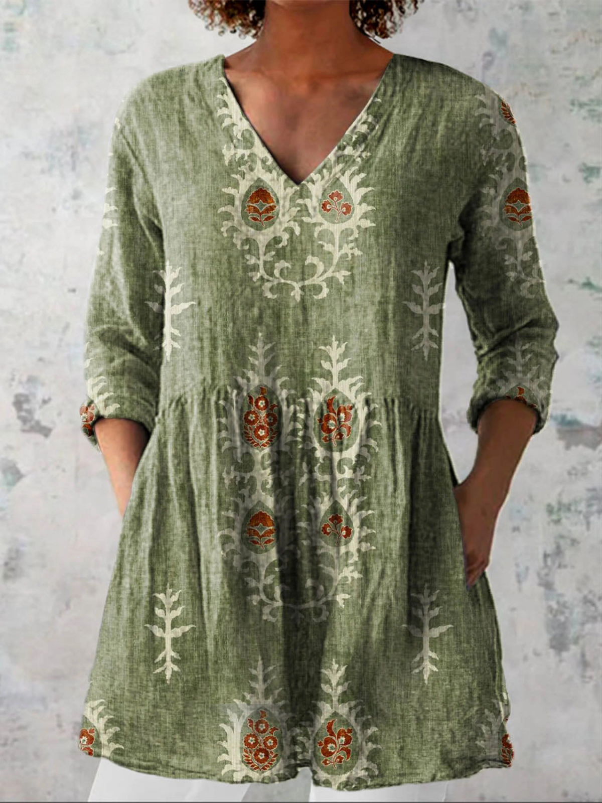 Elisa | Blusa Larga con Cuello en V