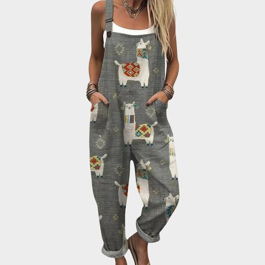 Overol Estampado Gris