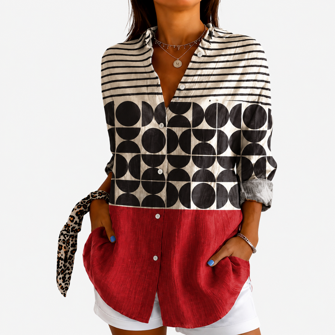 Ginette | Blusa Colorblock Encanto Retro