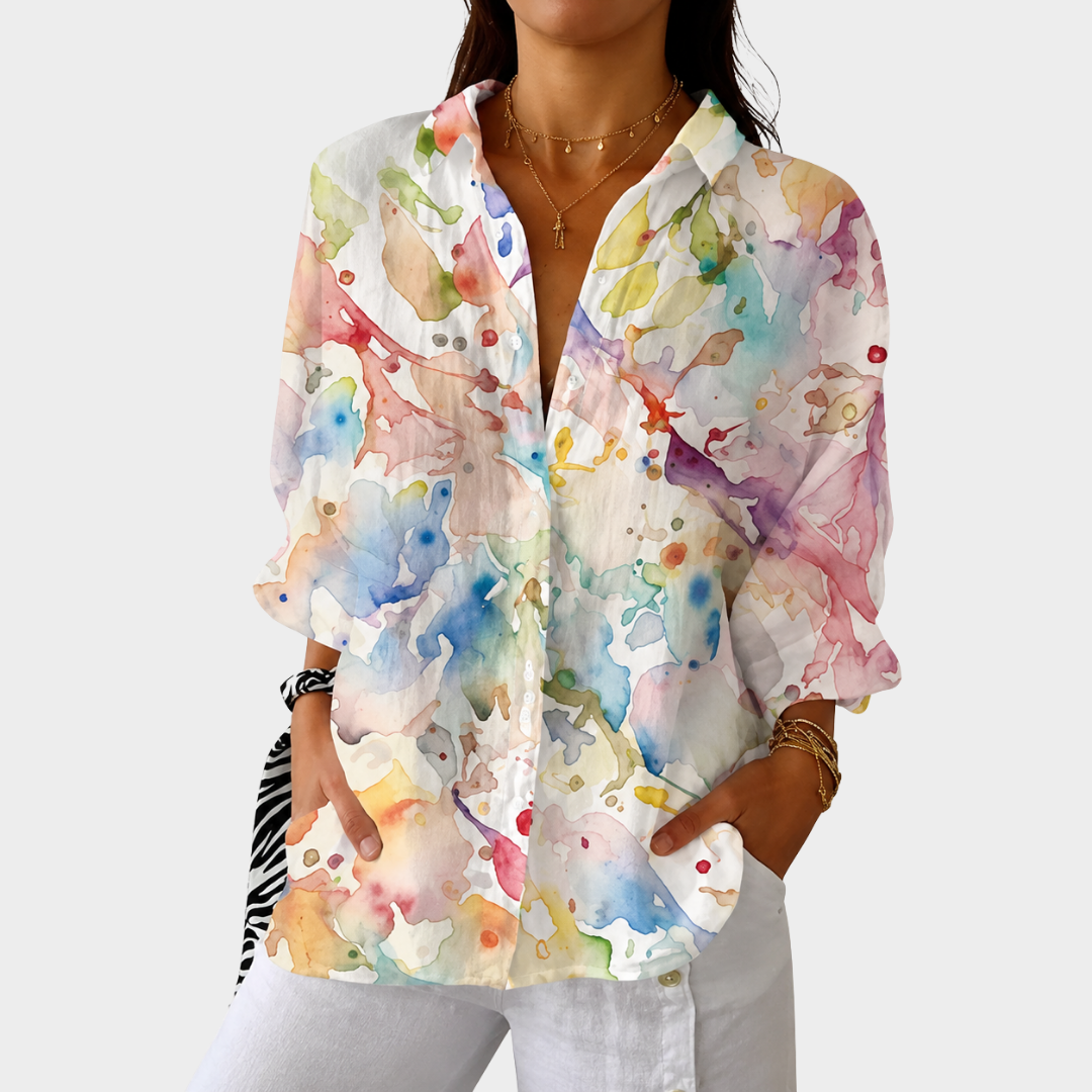 Régine | Blusa Fresca Estampada de Colores