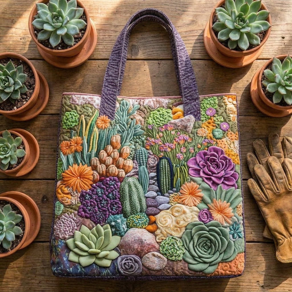 Bolso Artesanal - Jardín de Suculentas
