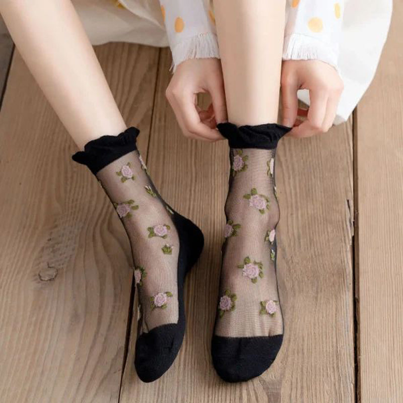 Calcetines Florales Transpirables