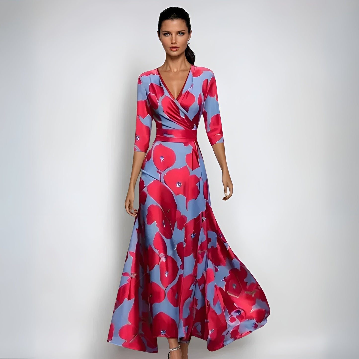 Vestido elegante cruzado