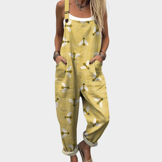Overol Estampado Amarillo