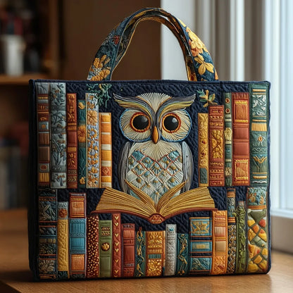 Bolso Artesanal - Búho y Libros Vintage