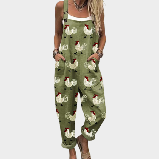 Overol Estampado Verde