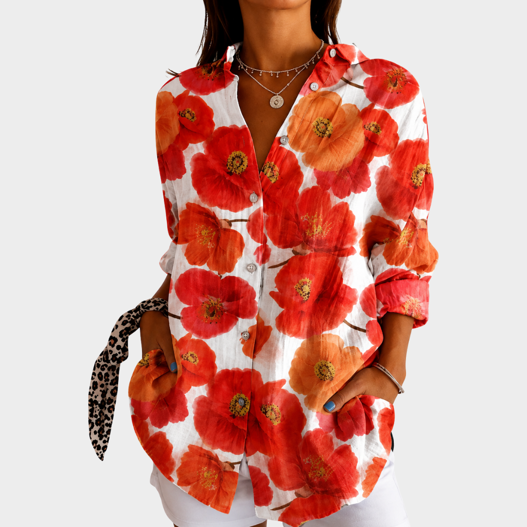 Mireille | Blusa Estampada Colorida Vaporosa