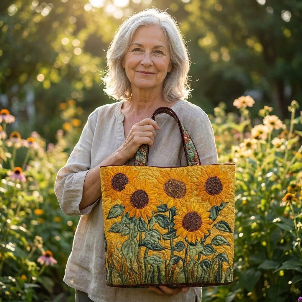 Bolso Acolchado Clásico - Girasoles