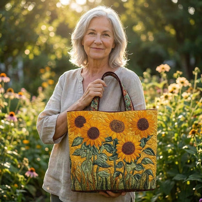 Bolso Acolchado Clásico - Girasoles