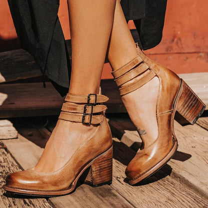 Botas Norway ecocuero con taco