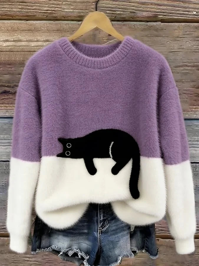 Michi | Sudadera Oversized con estampado de gato