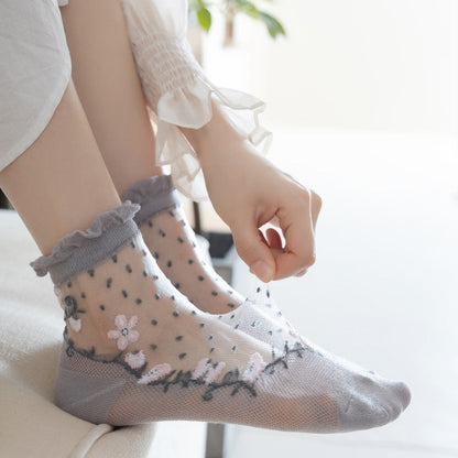 Calcetines Floreados Transpirables