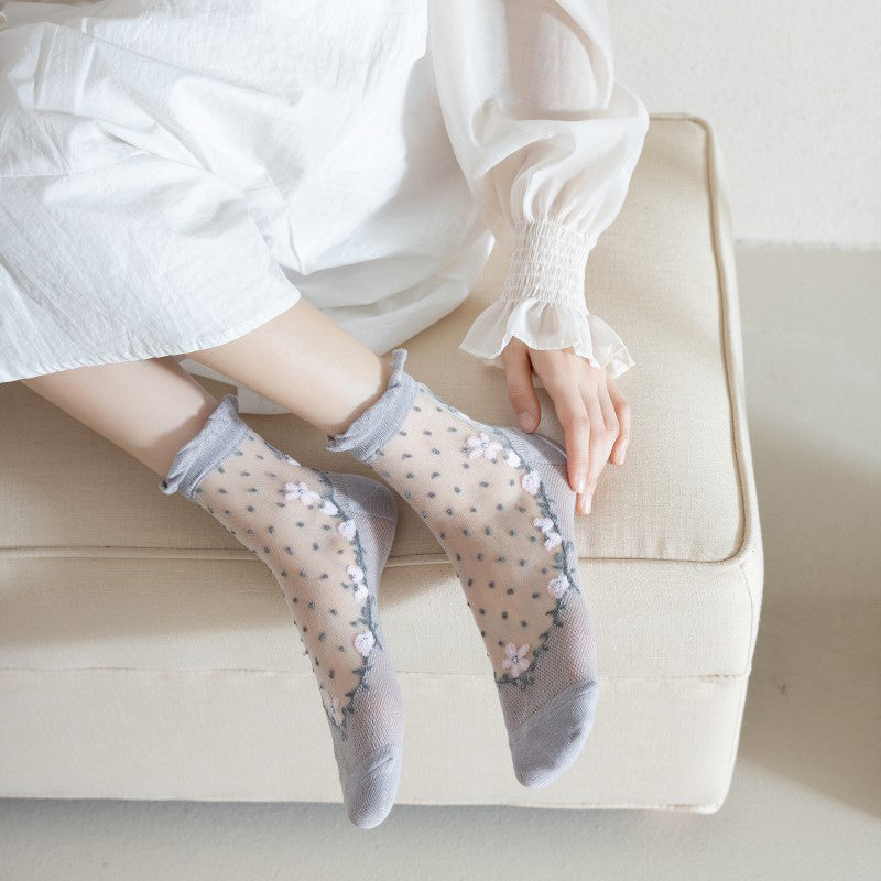 Calcetines Floreados Transpirables