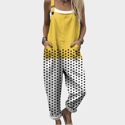 Overol Estampado Amarillo
