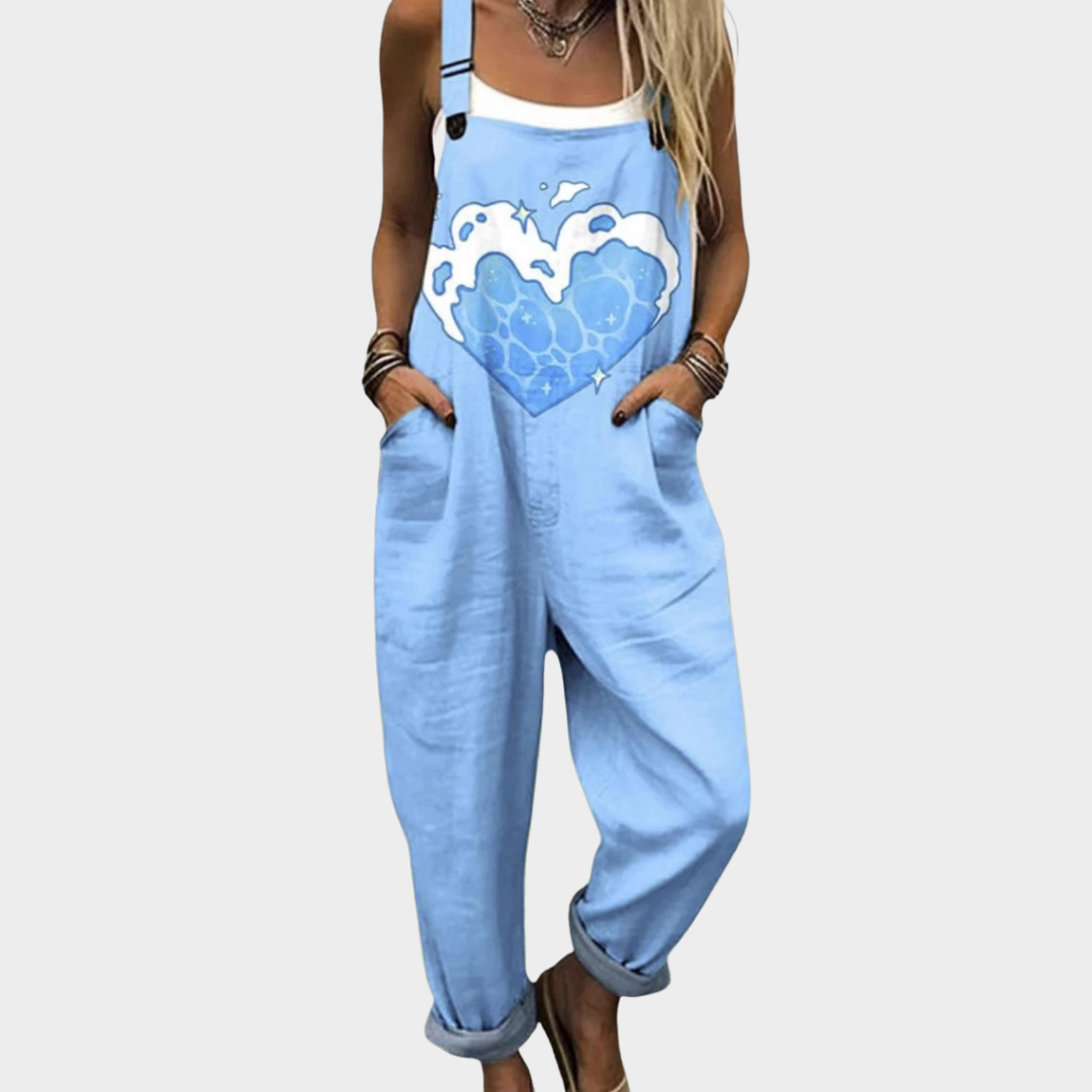 Overol Estampado Azul