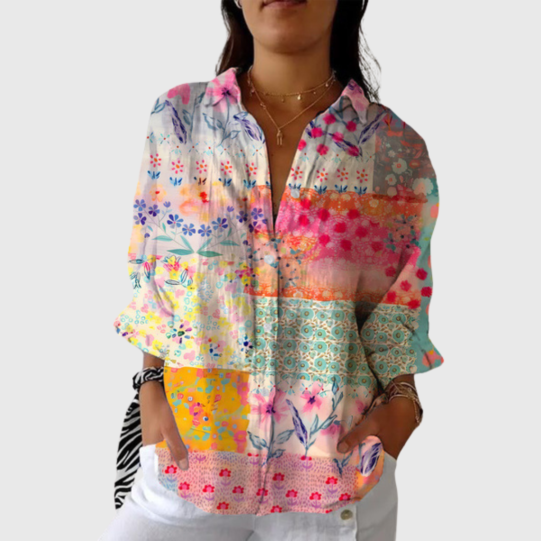 Nathalie | Blusa Ligera y Colorida Estampada