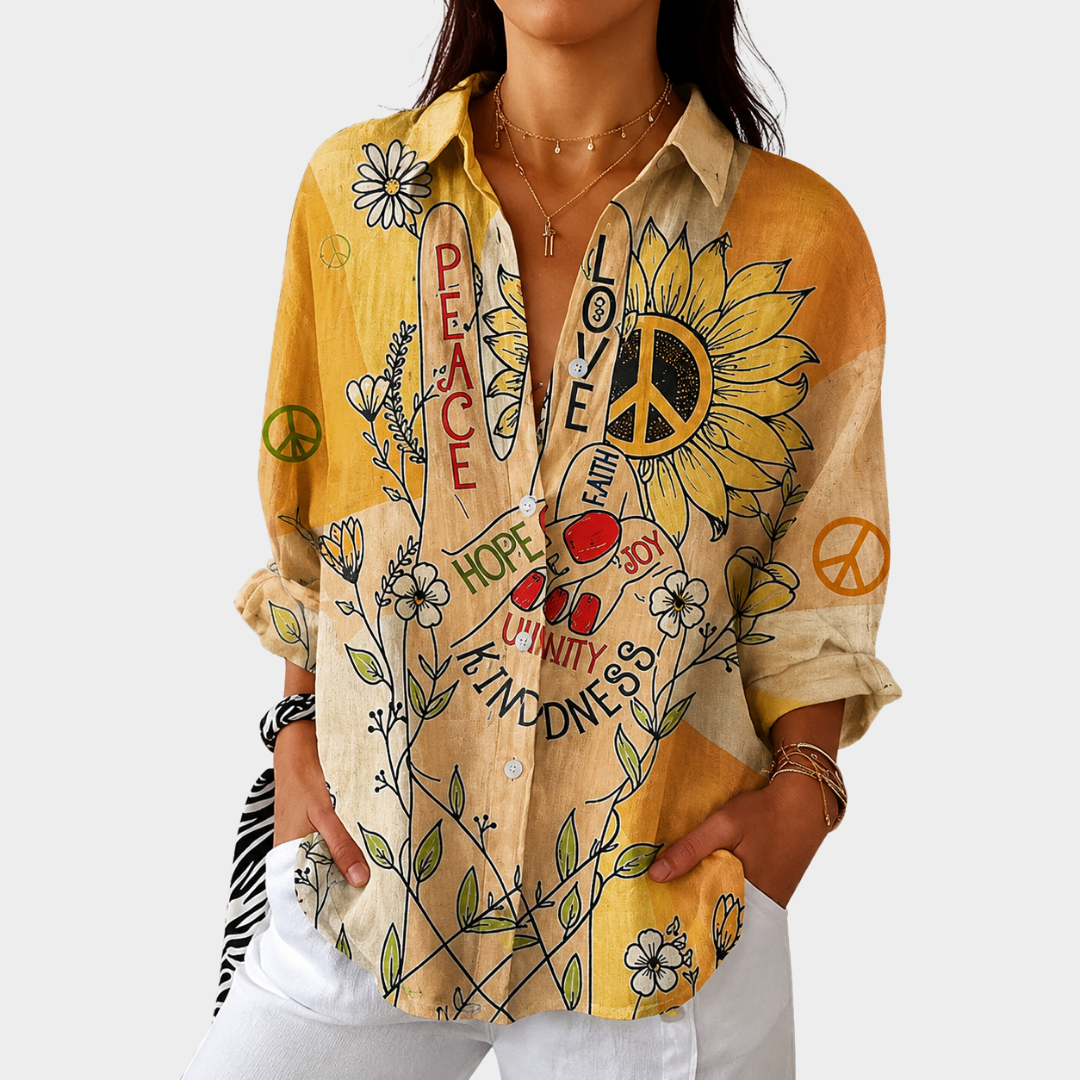 Florence | Blusa Fresca Estampada de Colores
