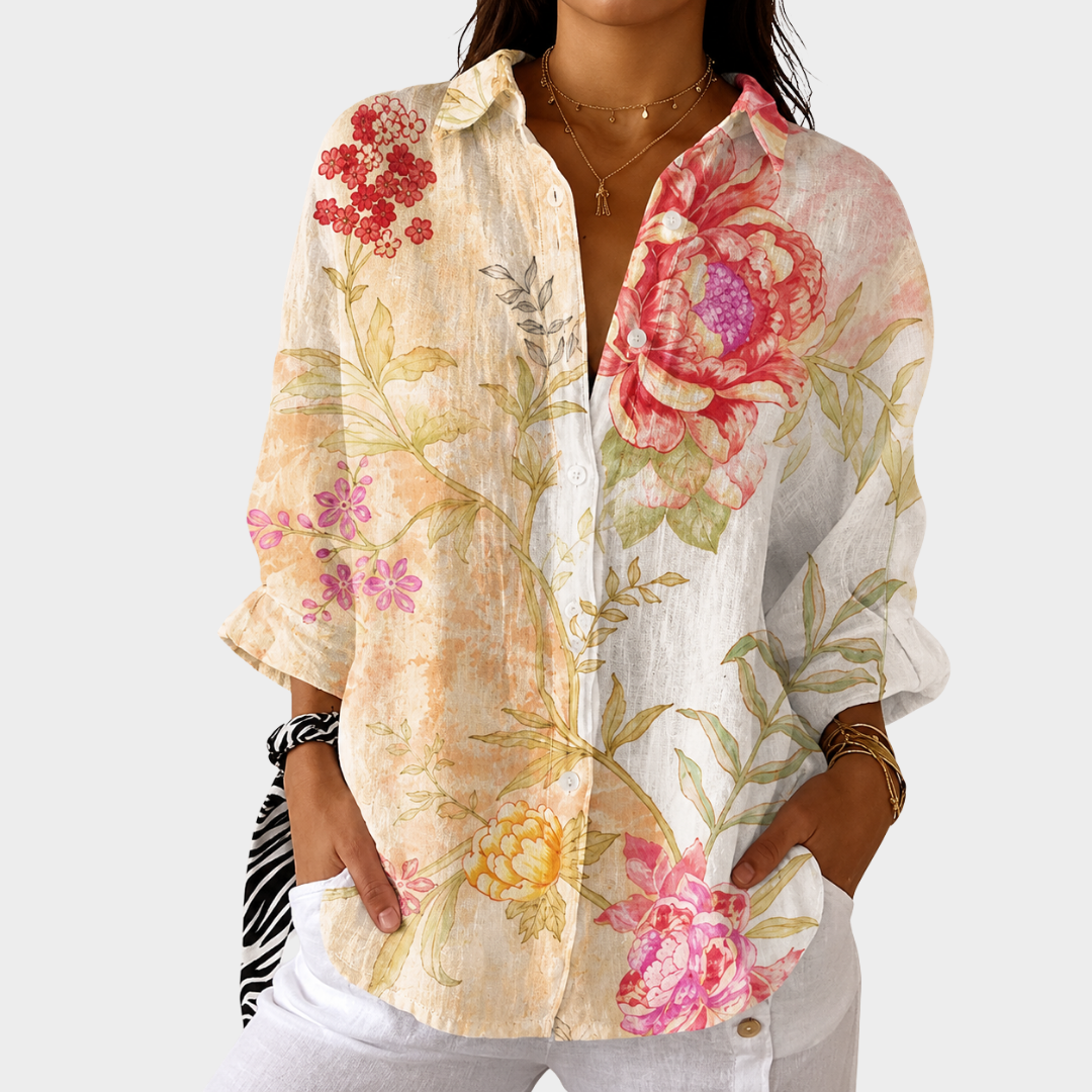 Irène | Blusa Estampada Colorida Vaporosa