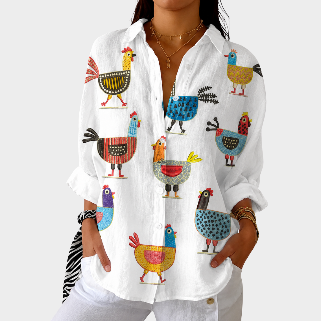 Albertine | Blusa Estampada Colorida Vaporosa