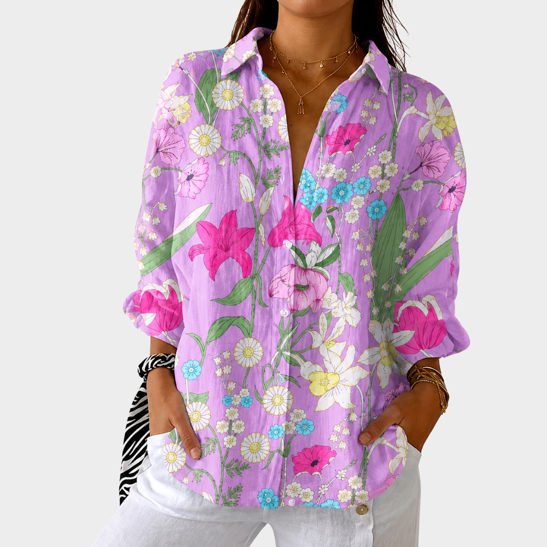 Suzanne | Blusa Ligera y Colorida Estampada