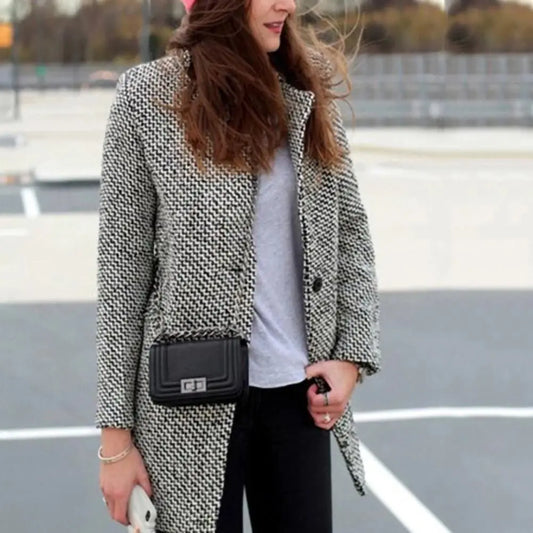 Chaqueta larga midi