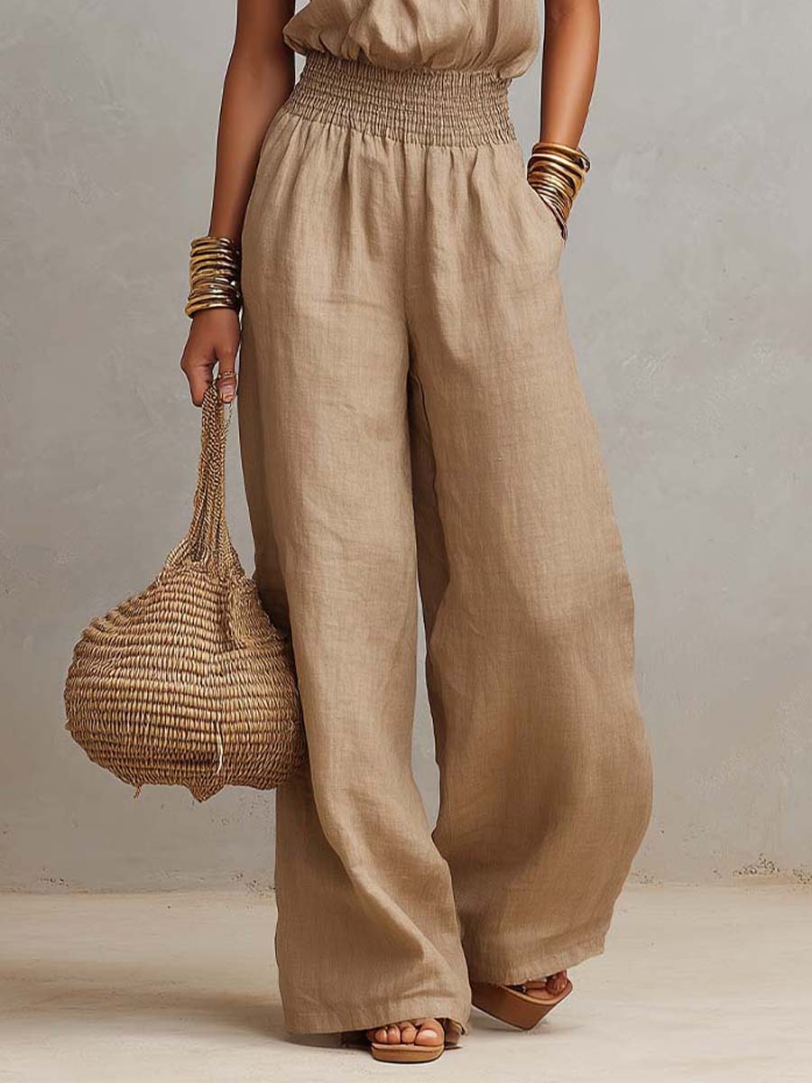 VALERIA | Jumpsuit de Cuello Halter y Pierna Ancha