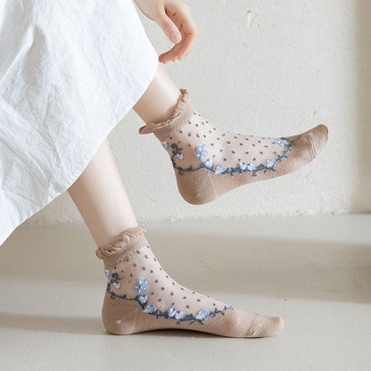 Calcetines Floreados Transpirables
