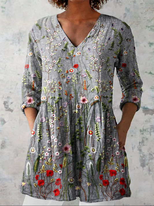 Amelia | Blusa Larga con Cuello en V