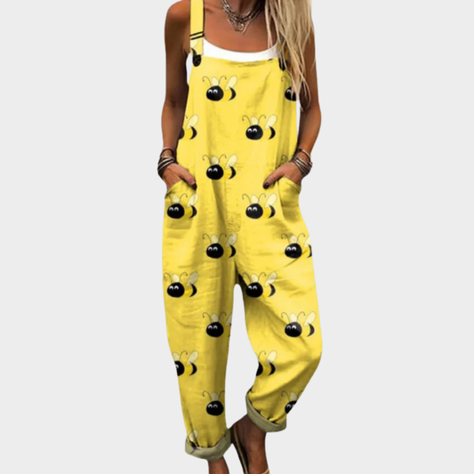 Overol Estampado Amarillo