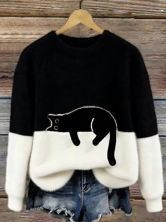 Michi | Sudadera Oversized con estampado de gato