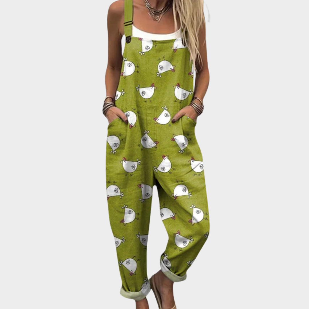 Overol Estampado Verde