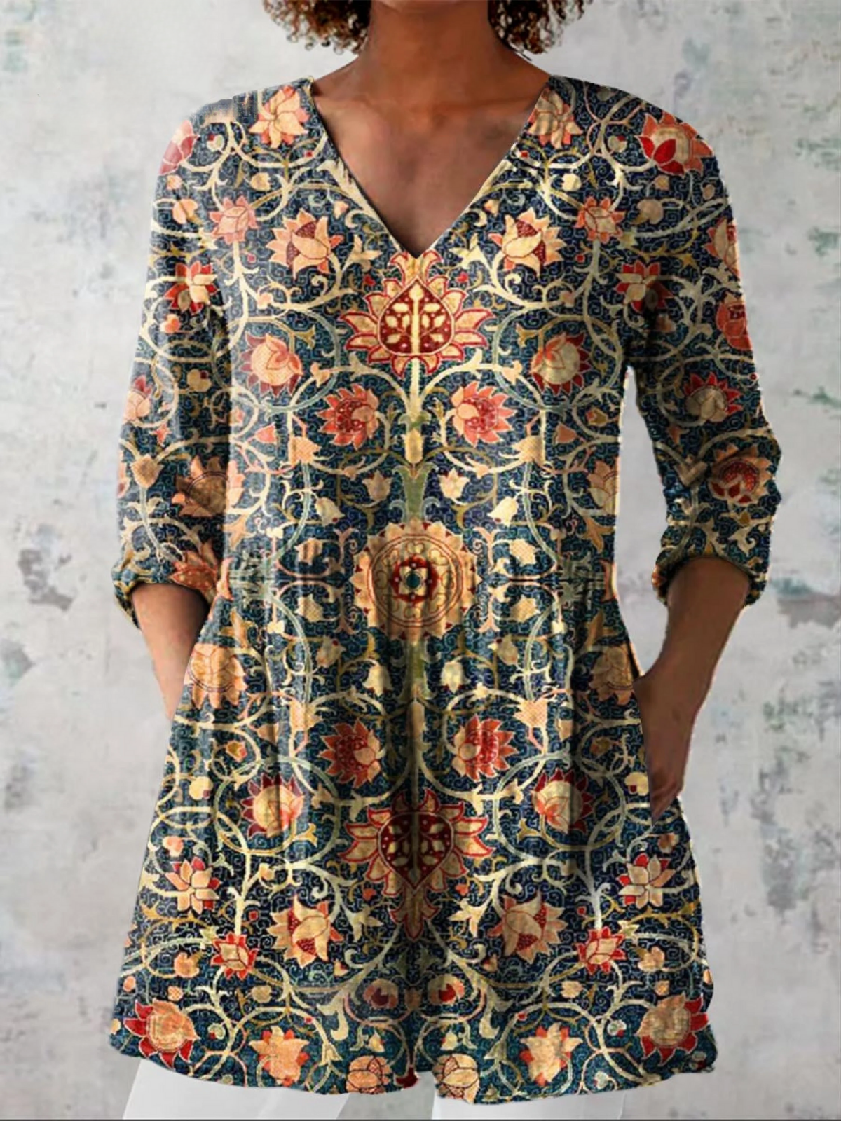 Celina | Blusa Larga con Cuello en V