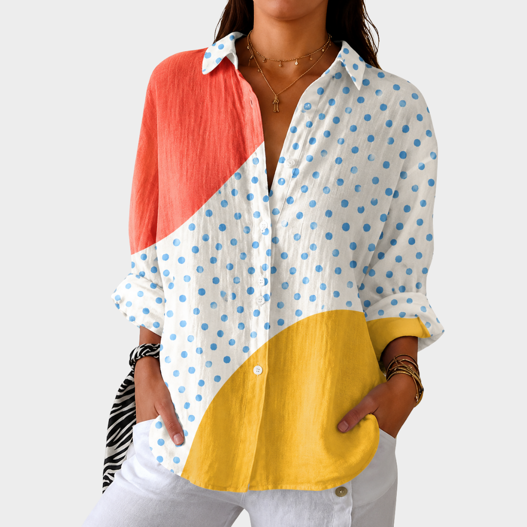 Brigitte | Blusa Fresca Estampada de Colores