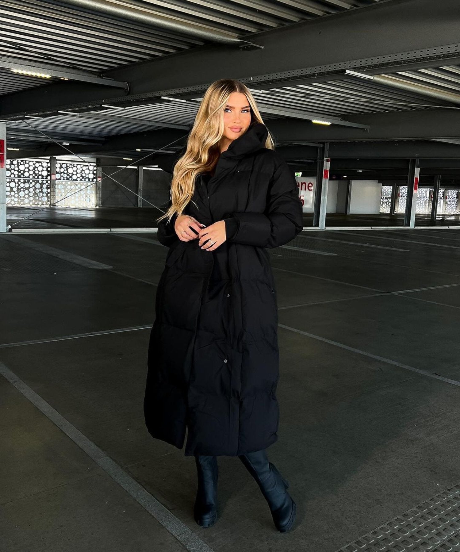 Chaqueta puffer larga