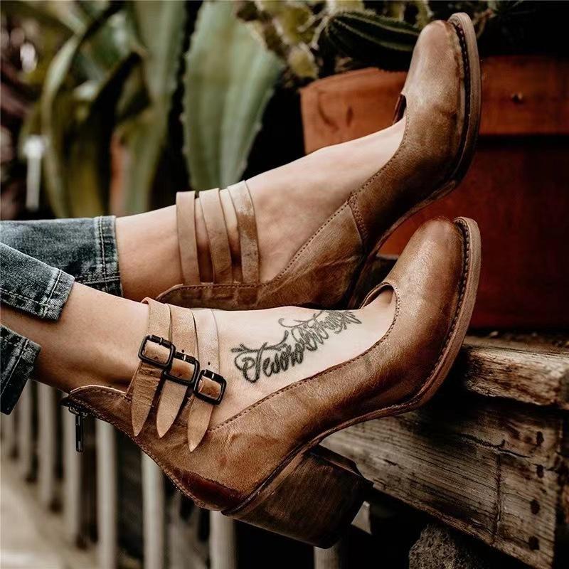 Botas Norway ecocuero con taco