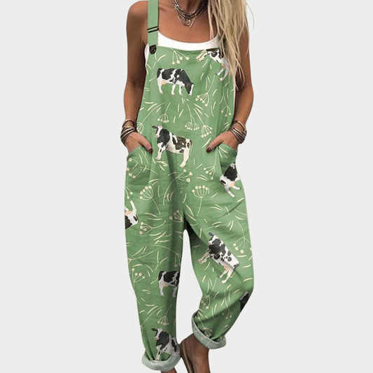 Overol Estampado Verde