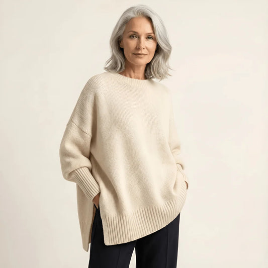 Livia I Elegante jersey con bajo asimétrico