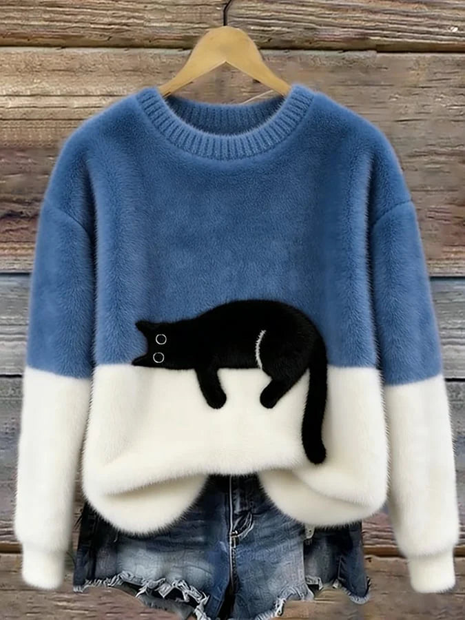 Michi | Sudadera Oversized con estampado de gato