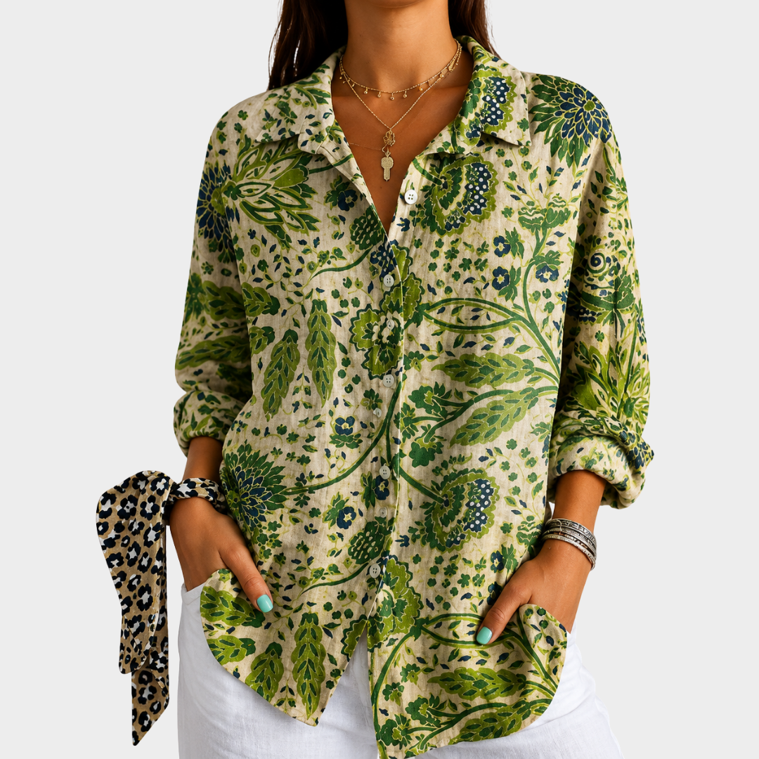 Denise | Blusa Escape Verde de Jardín